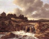 雅各布 凡 雷斯达尔 : Landscape With Waterfall